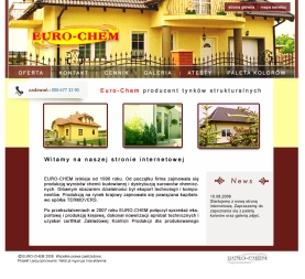 strony www euro-chem.pl producent tynków strukturalnych